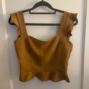 Altar’d State crop tank top with flutter sleeves